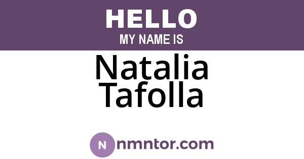 Natalia Tafolla