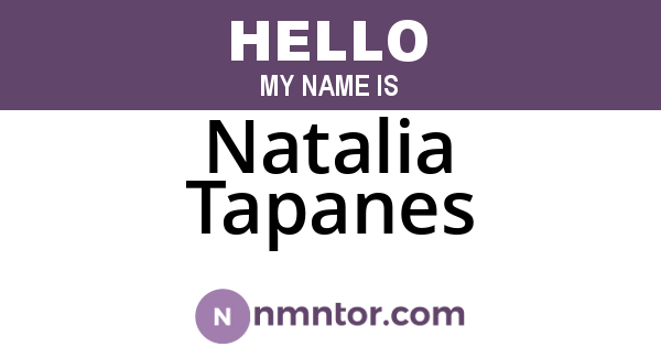 Natalia Tapanes
