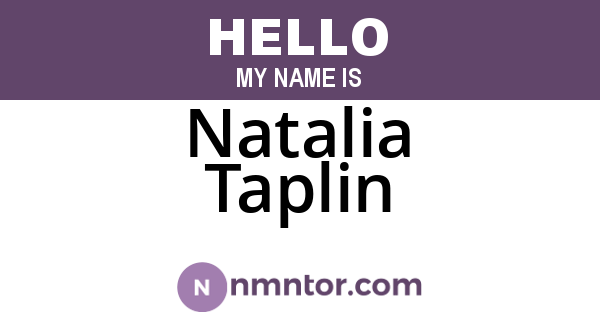 Natalia Taplin