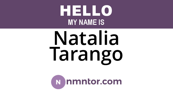 Natalia Tarango