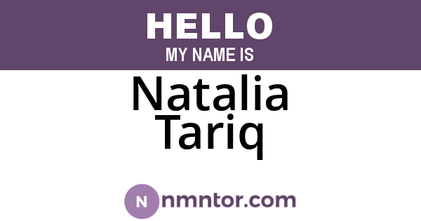 Natalia Tariq