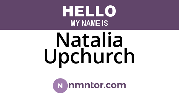Natalia Upchurch