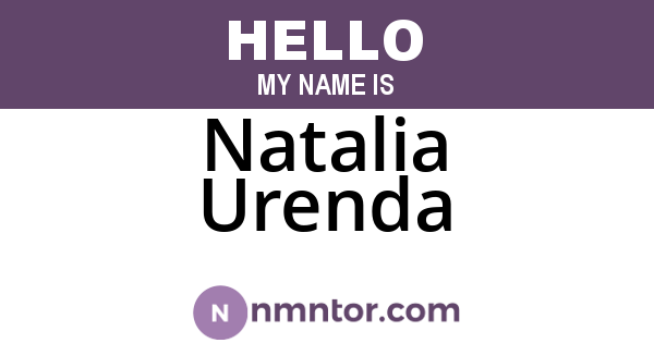 Natalia Urenda