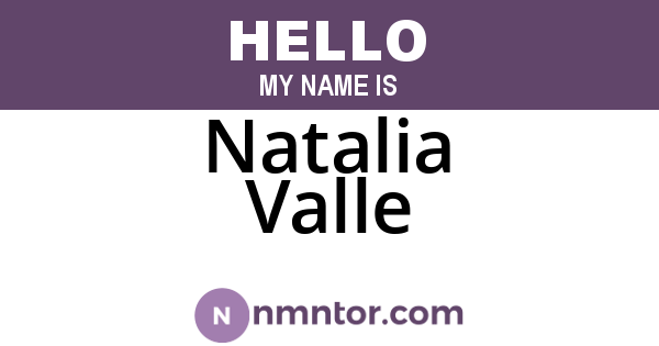 Natalia Valle