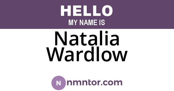 Natalia Wardlow