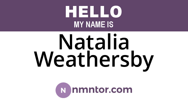 Natalia Weathersby