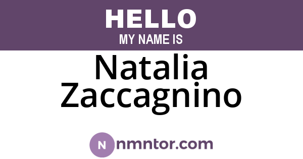 Natalia Zaccagnino