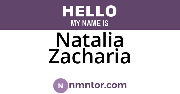 Natalia Zacharia