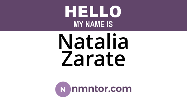 Natalia Zarate