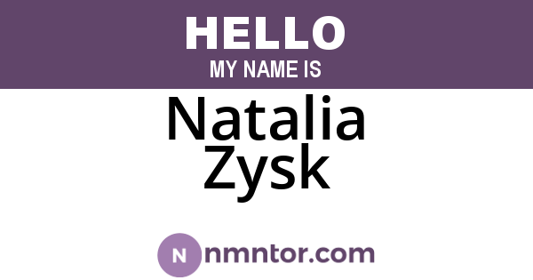 Natalia Zysk