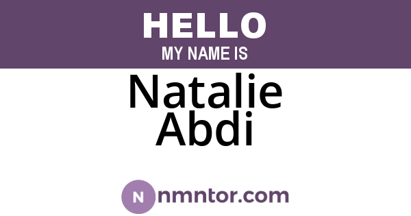 Natalie Abdi
