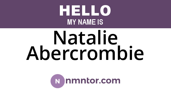 Natalie Abercrombie