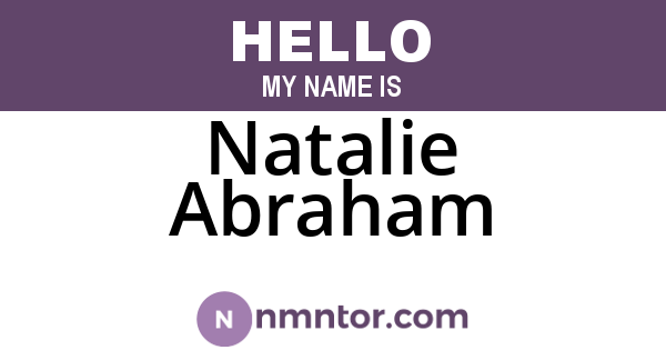 Natalie Abraham