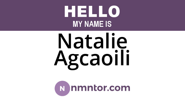 Natalie Agcaoili