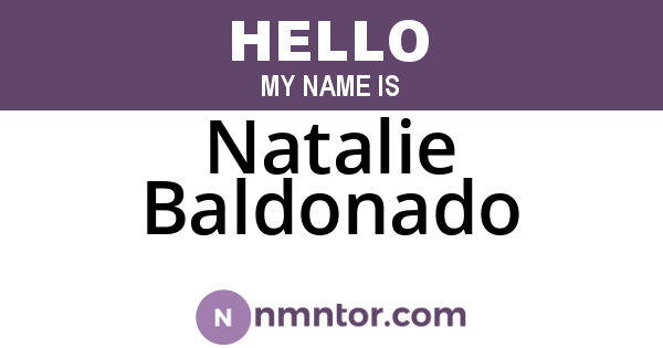 Natalie Baldonado