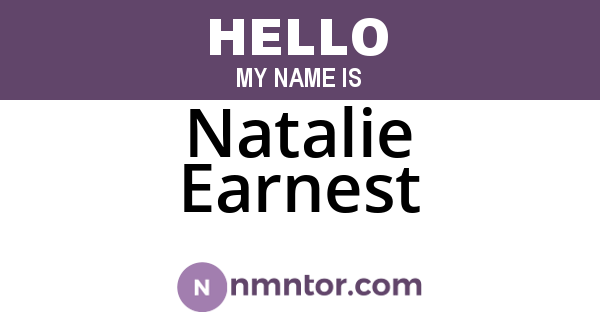 Natalie Earnest
