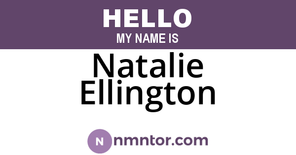 Natalie Ellington