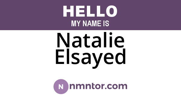 Natalie Elsayed