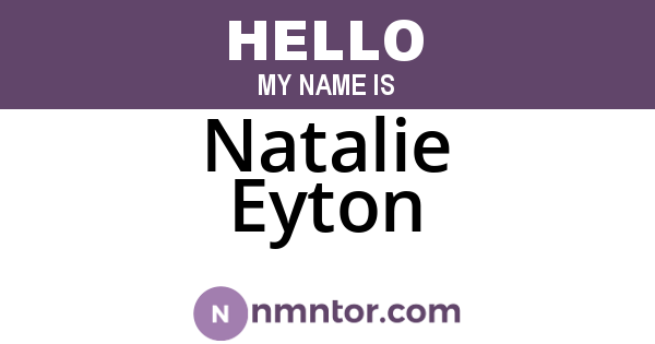 Natalie Eyton