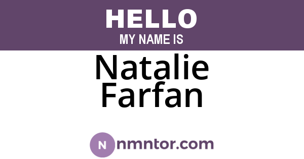 Natalie Farfan
