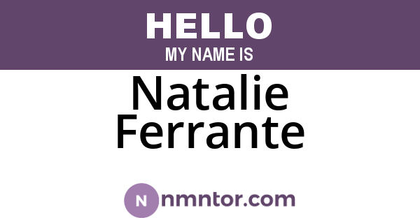 Natalie Ferrante