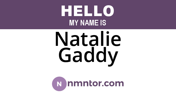 Natalie Gaddy