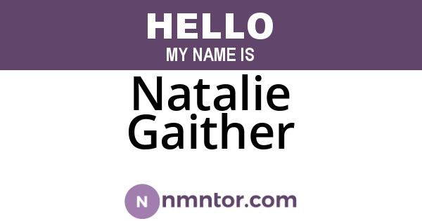 Natalie Gaither