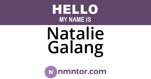 Natalie Galang