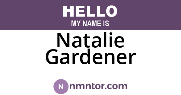 Natalie Gardener