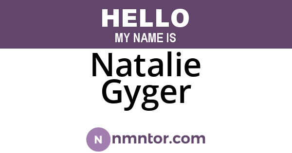 Natalie Gyger
