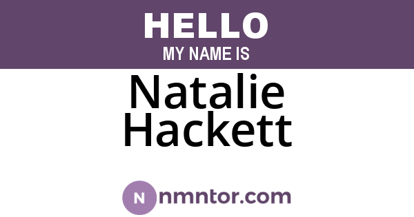 Natalie Hackett