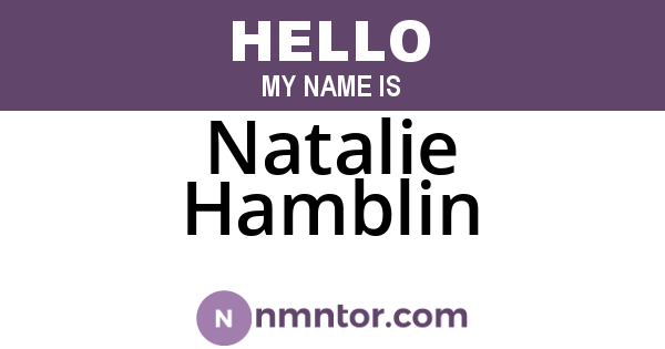 Natalie Hamblin