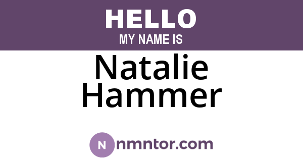 Natalie Hammer
