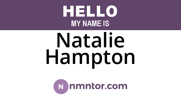 Natalie Hampton