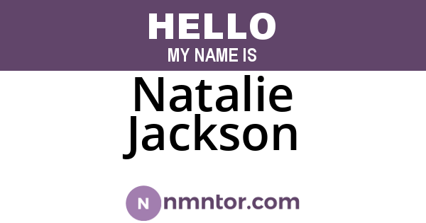 Natalie Jackson