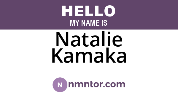 Natalie Kamaka
