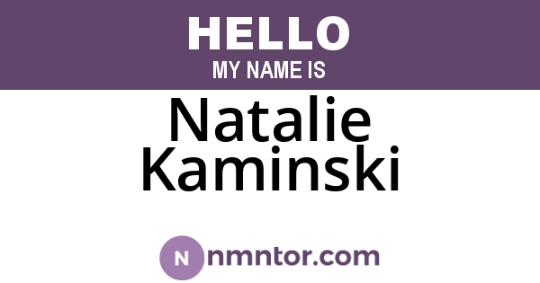 Natalie Kaminski