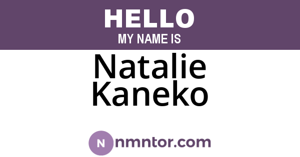Natalie Kaneko