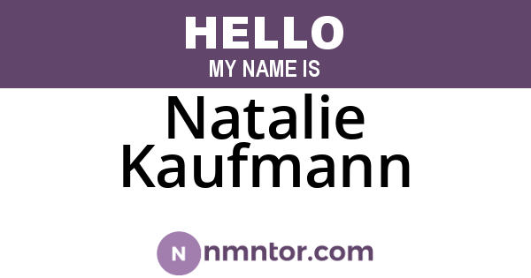 Natalie Kaufmann