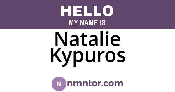 Natalie Kypuros