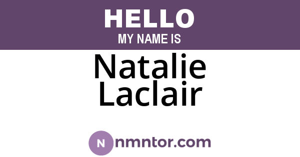 Natalie Laclair