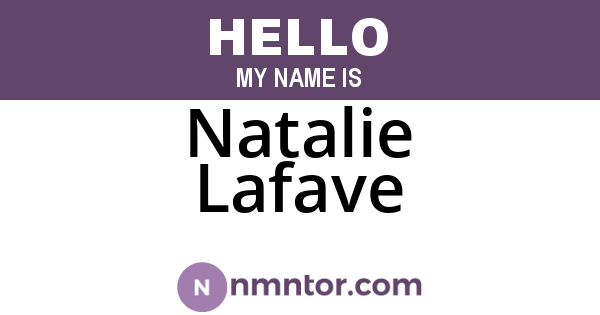 Natalie Lafave