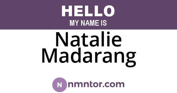 Natalie Madarang