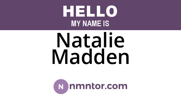 Natalie Madden