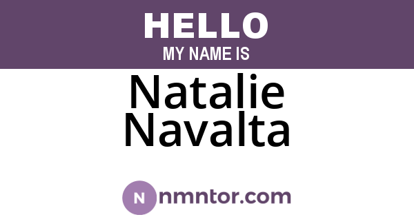 Natalie Navalta