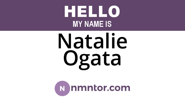 Natalie Ogata