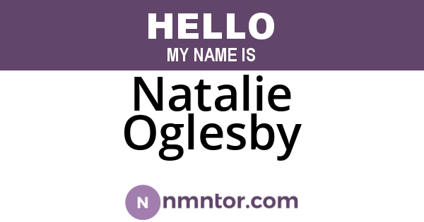 Natalie Oglesby