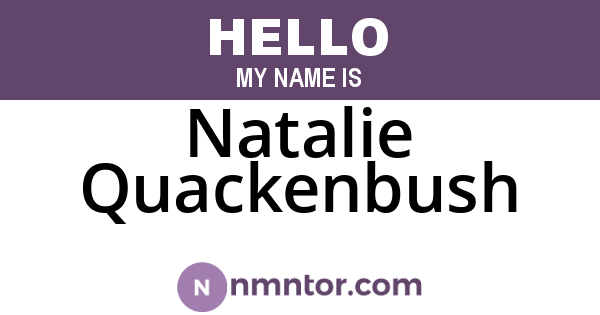 Natalie Quackenbush