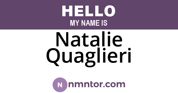 Natalie Quaglieri