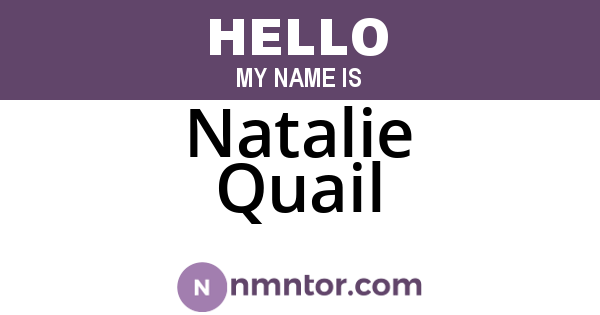 Natalie Quail